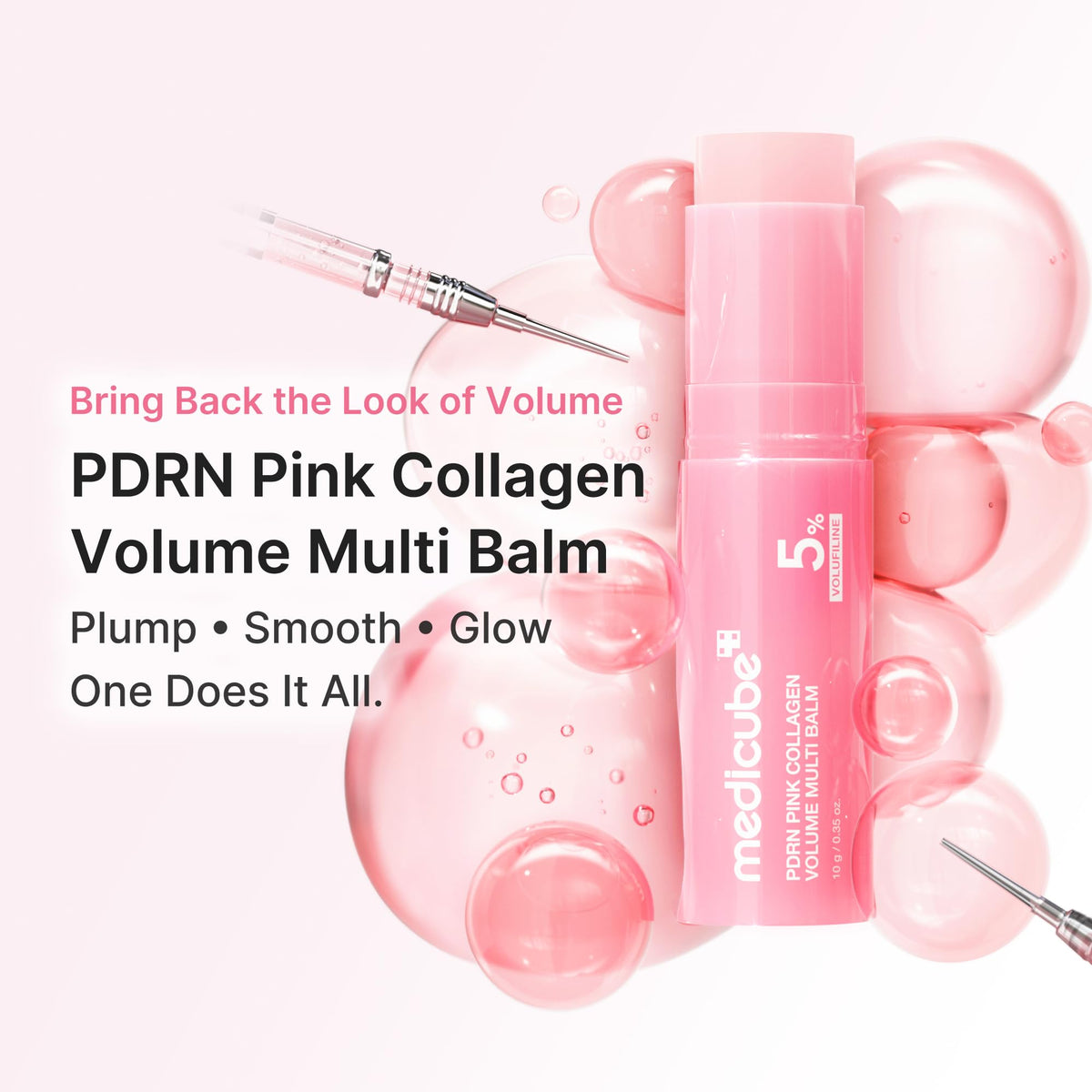 Bastão Bálsamo Multiuso de Colágeno Rosa PDRN