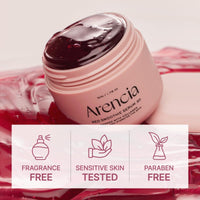 Arencia Mascarilla Facial Sérum Nocturno de Batido Rojo, Iluminadora y Calmante con 30% de colágeno rojo, Niacinamida, Péptido, Vitamina E