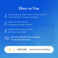 Toner Pads Zero Pore Pad 2.0 para Esfoliação