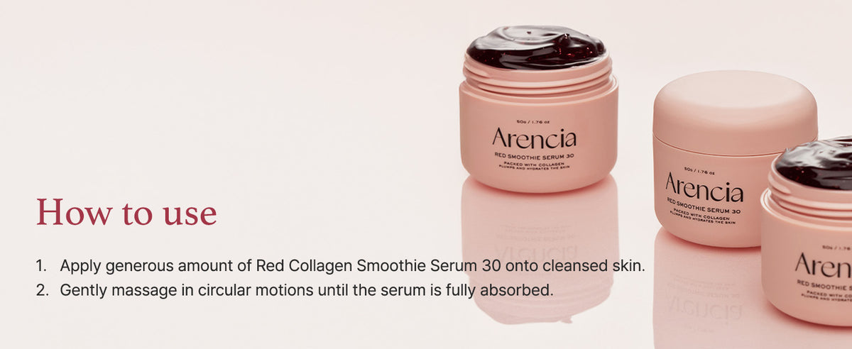 Arencia Mascarilla Facial Sérum Nocturno de Batido Rojo, Iluminadora y Calmante con 30% de colágeno rojo, Niacinamida, Péptido, Vitamina E