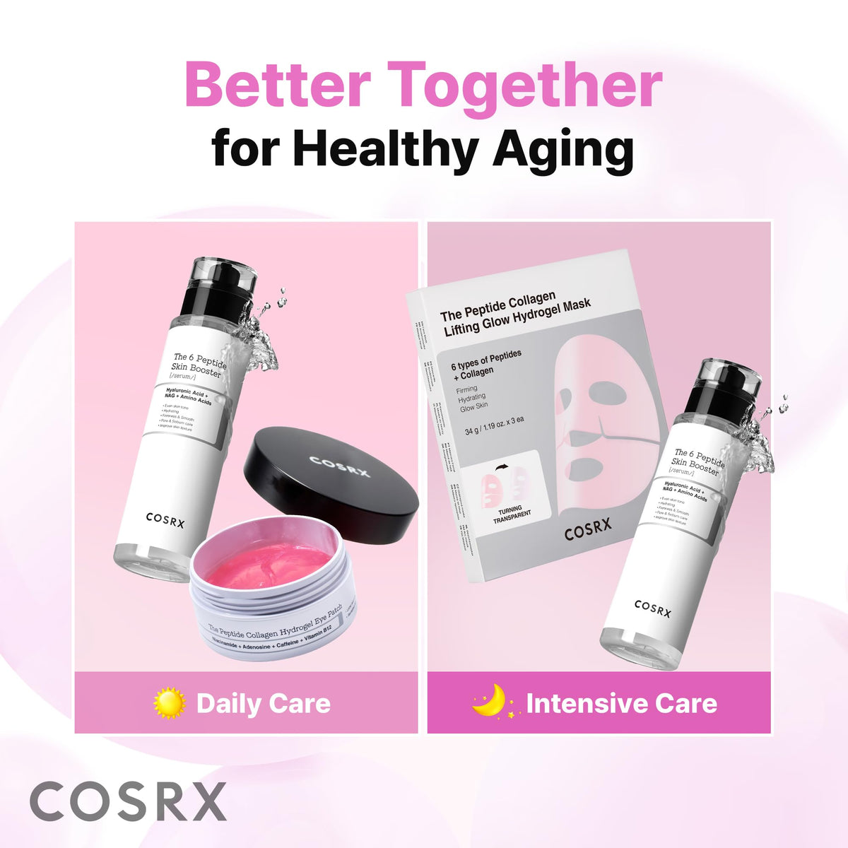 Pink Peptides Colágeno Hidrogel Adesivo para Olhos para Inchaço