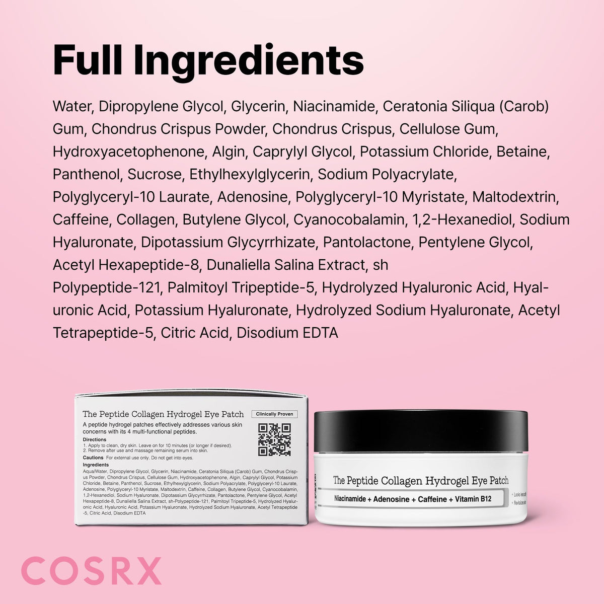 Pink Peptides Colágeno Hidrogel Adesivo para Olhos para Inchaço