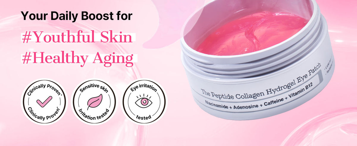 Pink Peptides Colágeno Hidrogel Adesivo para Olhos para Inchaço