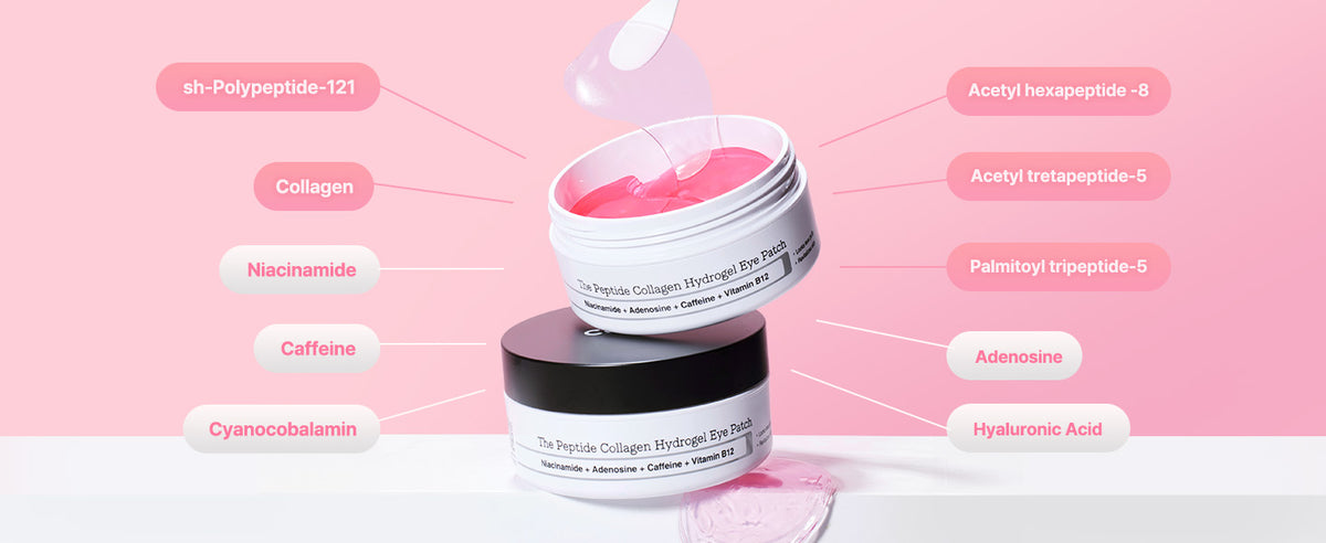 Pink Peptides Colágeno Hidrogel Adesivo para Olhos para Inchaço