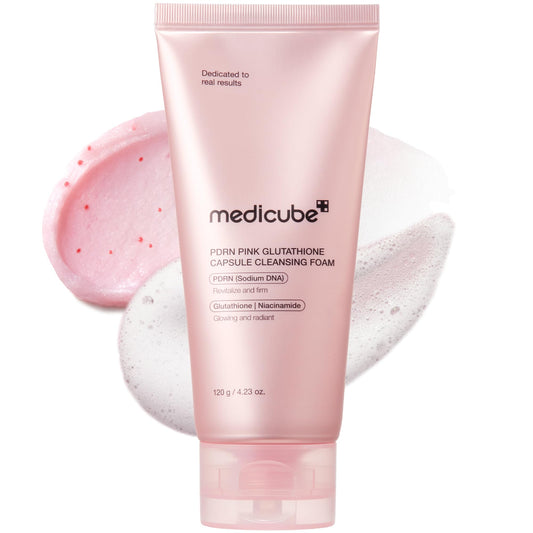 Espuma de Limpeza Facial PDRN Glutationa Rosa em Cápsula