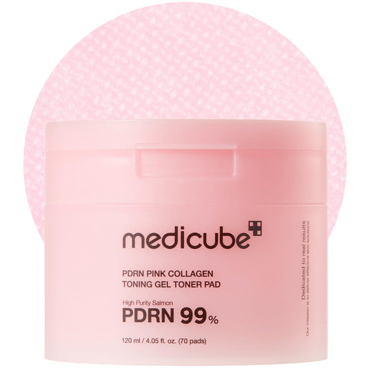 Toner Pads Salmão DNA PDRN Colágeno Rosa Jelly