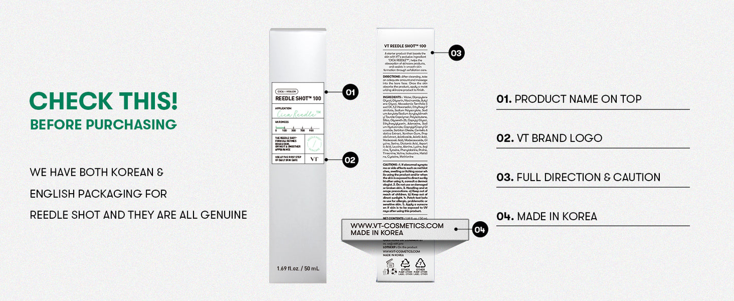 VT COSMETICS CICA Reedle Shot 100, Sérum de Microagulhamento com Espículas para Cuidado dos Poros e Esfoliação, Exossoma, Centella Asiatica para Pele Vidro, Textura da Pele, Potencializador Líquido Coreano para a Pele (1,69 Fl Oz / 50ml)