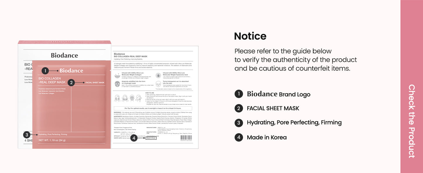 BIODANCE Máscara Real Profunda de Bio-Colágeno, Máscara Hidratante Noturna de Hidrogel, Minimização de Poros, Melhoria da Elasticidade, 34g x4un