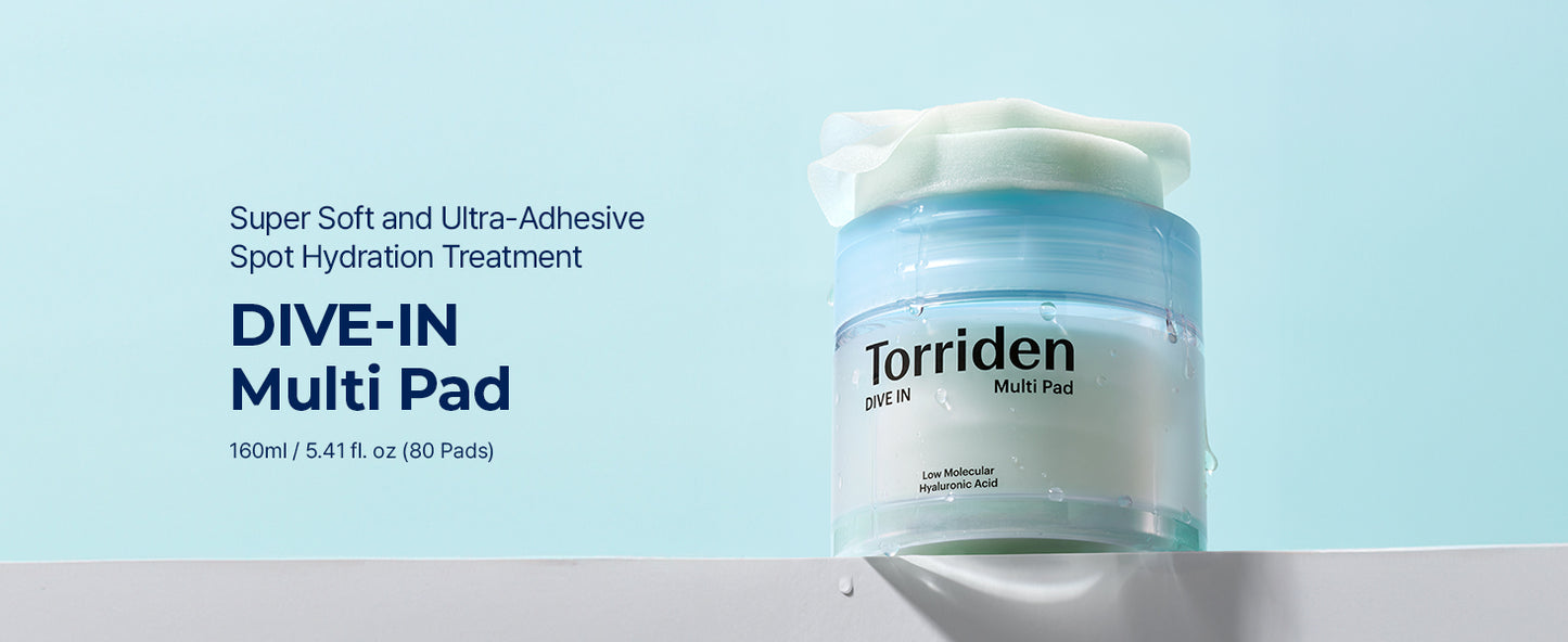 Torriden DIVE IN Multi Pad (80 pads) | Discos Faciais Infundidos com Sérum para Resfriar, Acalmar e Hidratar Máscaras Pontuais | Ácido Hialurônico, Pantenol, Alantoína