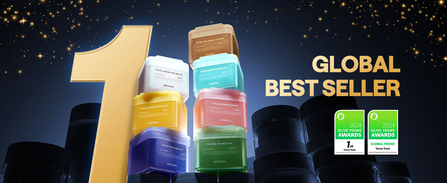 Mediheal Discos de Toner com Madecassoside - com Centella Asiatica para Tratar Manchas e Melhorar o Tom Desigual da Pele - Tecido de Gaze Vegano