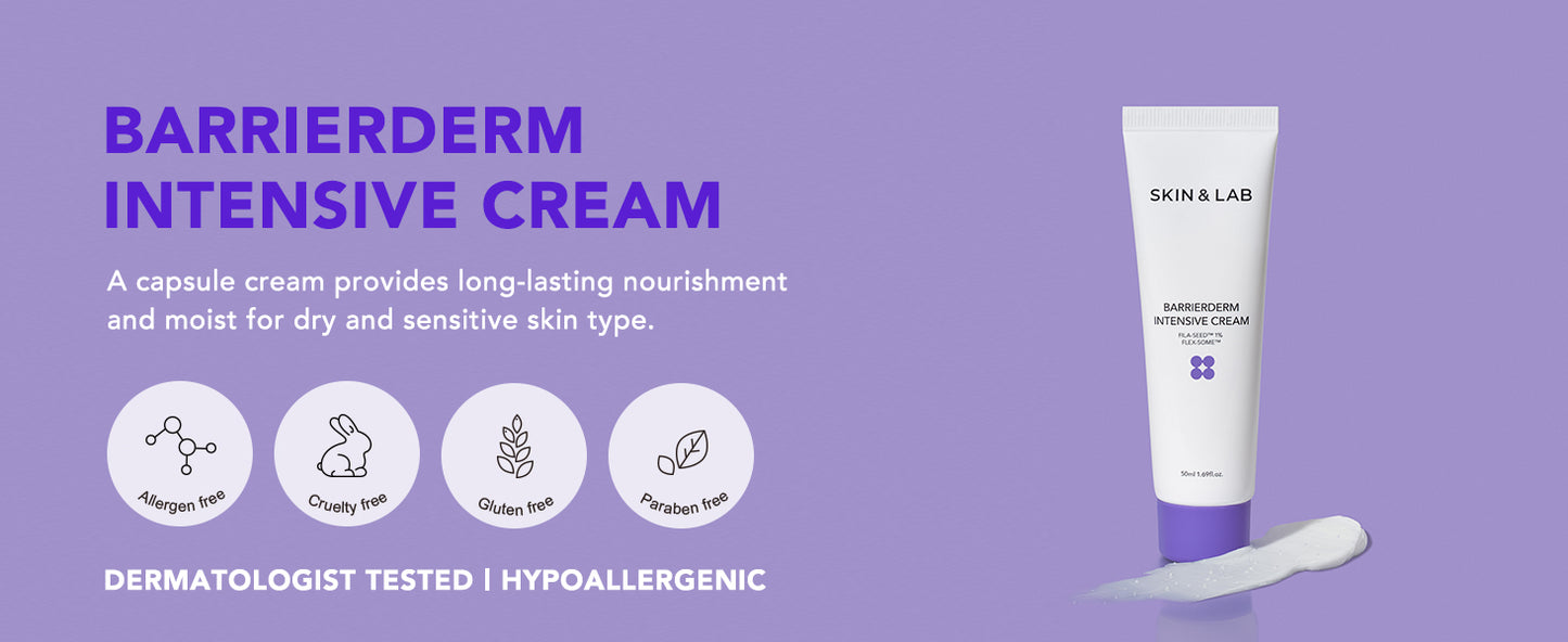  [SKIN&LAB] Barrierderm creme intensivo, hidratante, suave, textura leve, rosto e corpo (100 ml)