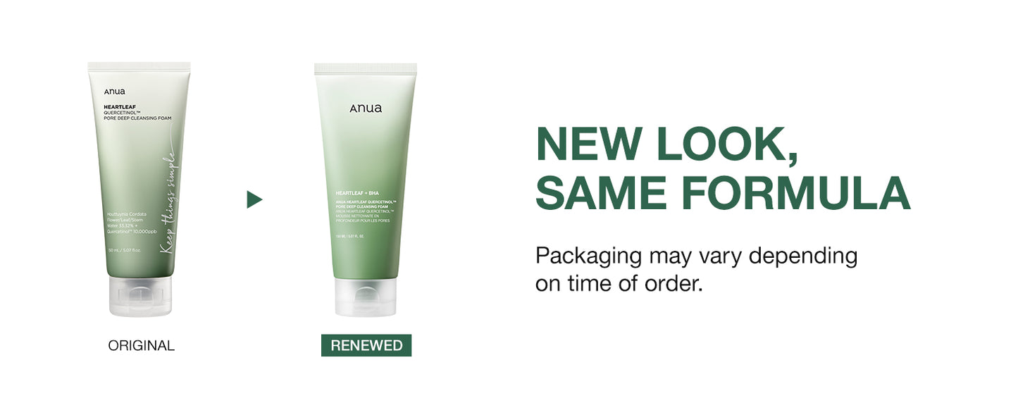  Espuma de Limpeza Profunda de Poros ANUA Heartleaf Quercetinol, Limpador Facial, para Dupla Limpeza, BHA, Ácido Hialurônico, Glicerina, Lavagem Facial, Removedor de Cravos, Cuidados com a Pele Coreana (150ml/5,07 fl.oz.)