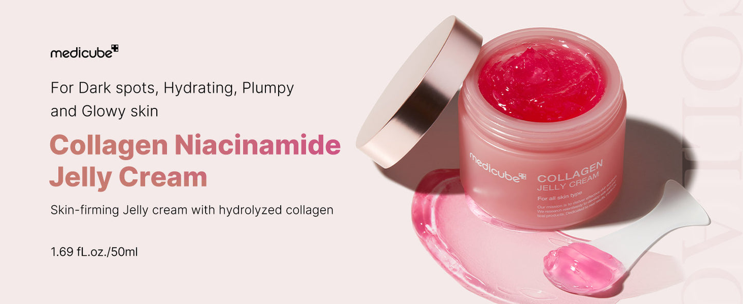 medicube Creme de Gelatina de Colágeno - Niacinamida & Colágeno Hidrolisado Liofilizado - Aumenta a hidratação da barreira da pele e proporciona brilho e aparência levantada por 24h - Cuidados com a pele coreanos (50 ml (Pacote de 1))