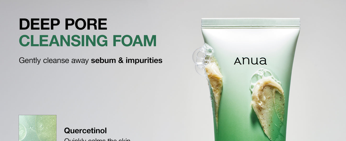  Espuma de Limpeza Profunda de Poros ANUA Heartleaf Quercetinol, Limpador Facial, para Dupla Limpeza, BHA, Ácido Hialurônico, Glicerina, Lavagem Facial, Removedor de Cravos, Cuidados com a Pele Coreana (150ml/5,07 fl.oz.)