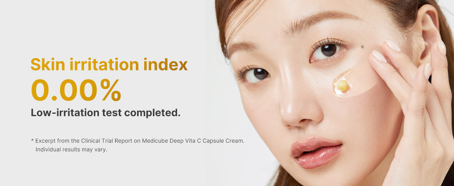 medicube Hidratante Facial em Cápsulas Douradas com Vitamina C - Cápsulas de Lipossomas para Rugas, Luminosidade da Pele - Gel Transparente para Hidratação Radiante - Cuidados com a Pele Coreana 1,94 oz