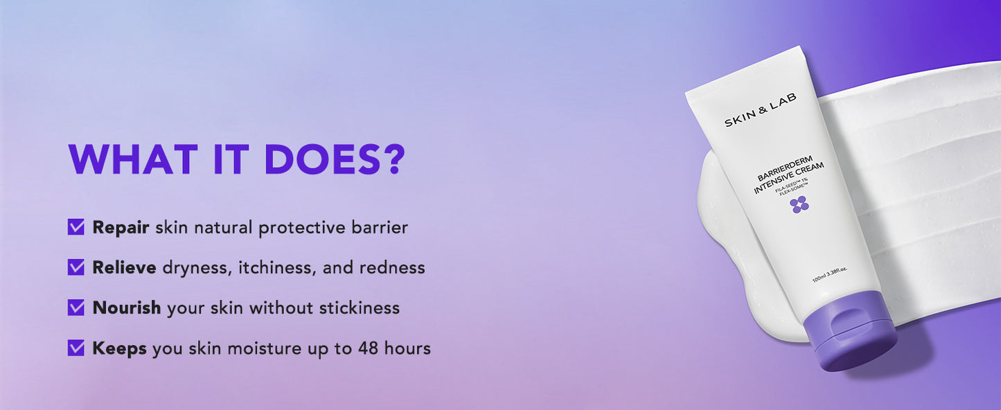  [SKIN&LAB] Barrierderm creme intensivo, hidratante, suave, textura leve, rosto e corpo (100 ml)