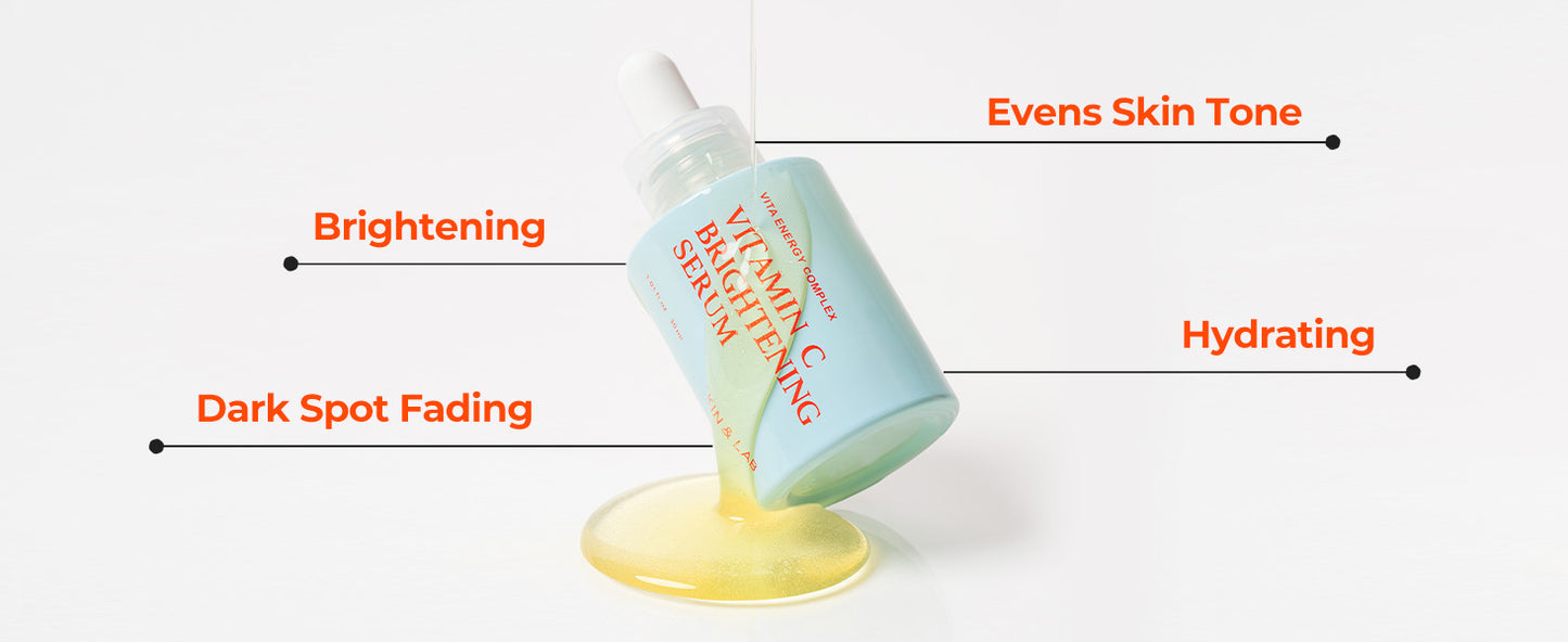  [SKIN&LAB] Sérum Facial de Vitamina C com Ácido Hialurônico e Niacinamida | Sérum para Uniformizar o Tom da Pele (30 ml)