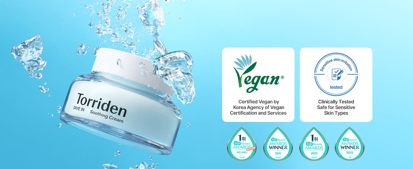 Torriden CREME SUAVIZANTE DIVE IN Ácido Hialurônico 100ml (3,38 fl. oz) | Hidratante Facial Revitalizante para Pele Sensível e Seca | Ácido Hialurônico, Pantenol, Alantoína