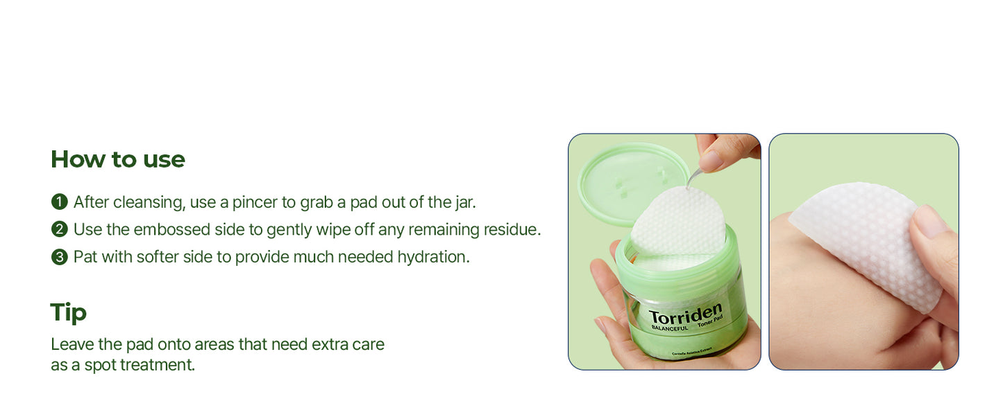 Torriden Discos de Tonificação BALANCEFUL (60 Unidades) | Esfoliação Diária com PHA e LHA para Pele Oleosa, Mista e Sensível | 5D CICA, Pantenol