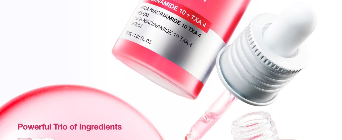  Sérum ANUA Niacinamida 10 + TXA 4, Ácido Hialurônico, Ácido Tranexâmico, Vitamina B12, Sérum Facial para Pele de Vidro, Tez Clarificante e Radiante com Cor Natural, Cuidados com a Pele Coreana (30ml / 1,01 fl.oz)