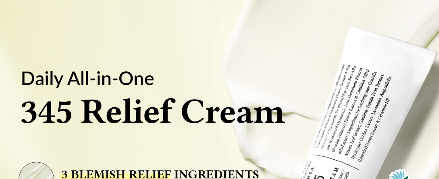 Dr.Althea Creme 345 Relief | Hidratante Facial Diário | Cuidados para Alívio de Manchas | Recuperação Calmante e Hidratação com Niacinamida, Pantenol | Cuidados com a Pele Veganos Coreanos para Todos os Tipos de Pele | 50 ml (Pacote com 1)