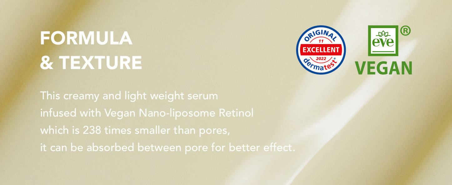  [SKIN&LAB] Sérum Reparador de Retinol | Contém Retinol Vegano, Bakuchiol e Peptídeos | Para Reduzir Rugas e Linhas Finas, Suavizante | Essência Facial Diária | Para Pele Sensível | 30 ml