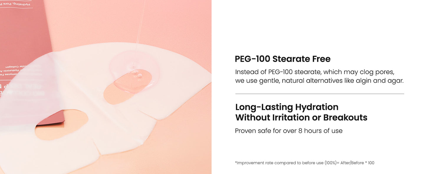 BIODANCE Máscara Real Profunda de Bio-Colágeno, Máscara Hidratante Noturna de Hidrogel, Minimização de Poros, Melhoria da Elasticidade, 34g x4un