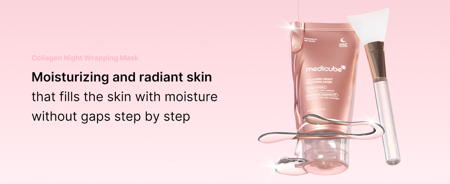 medicube Máscara Facial Noturna de Colágeno Peel Off - Cuidado com Elasticidade e Hidratação, Reduz Flacidez e Opacidade - Colágeno Hidrolisado para Pele Radiante - Cuidados com a Pele Coreana, 75 ml