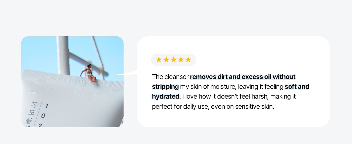 ROUND LAB 1025 Dokdo Cleanser 5,07 Fl Oz, Limpador Facial de Baixo pH para Pele Sensível, Ricas Espumas Suaves para Limpeza Profunda e Remoção de Maquiagem, Lavagem Facial Hidratante com Água do Mar Profunda, Cuidados com a Pele Coreana