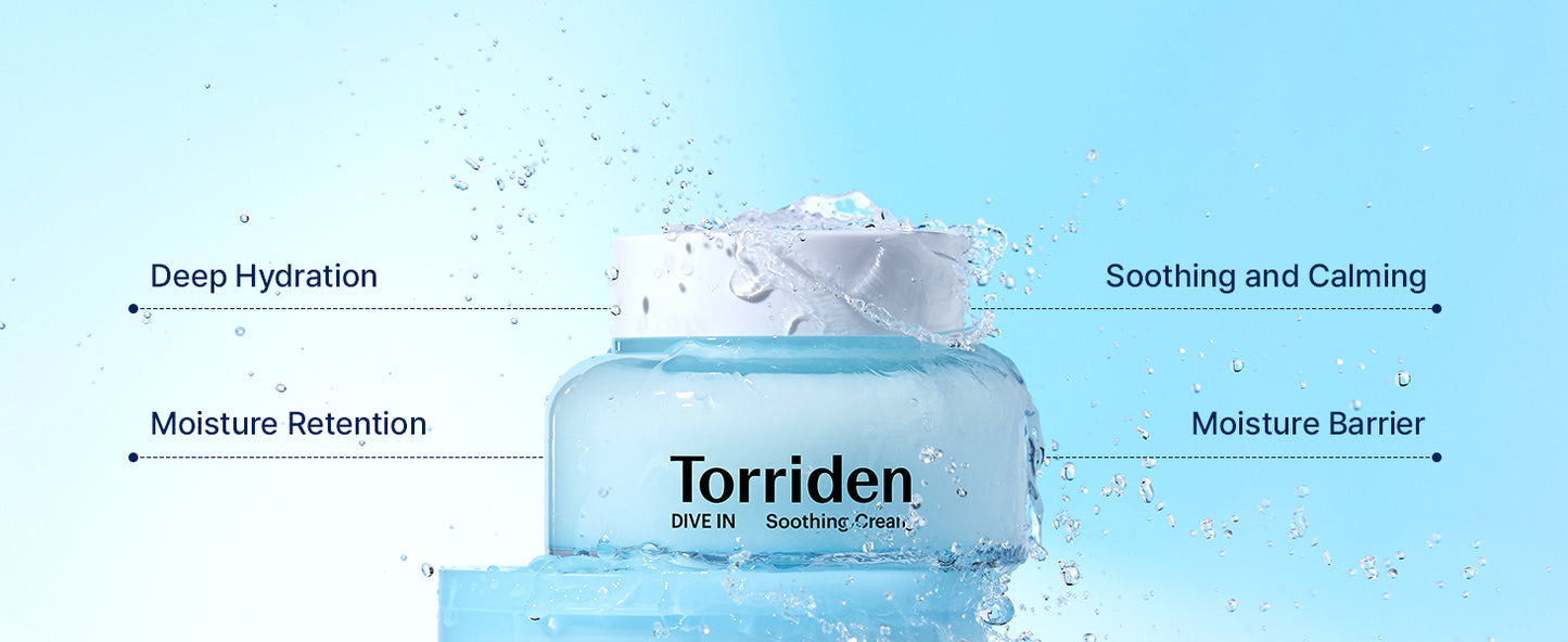 Torriden CREME SUAVIZANTE DIVE IN Ácido Hialurônico 100ml (3,38 fl. oz) | Hidratante Facial Revitalizante para Pele Sensível e Seca | Ácido Hialurônico, Pantenol, Alantoína