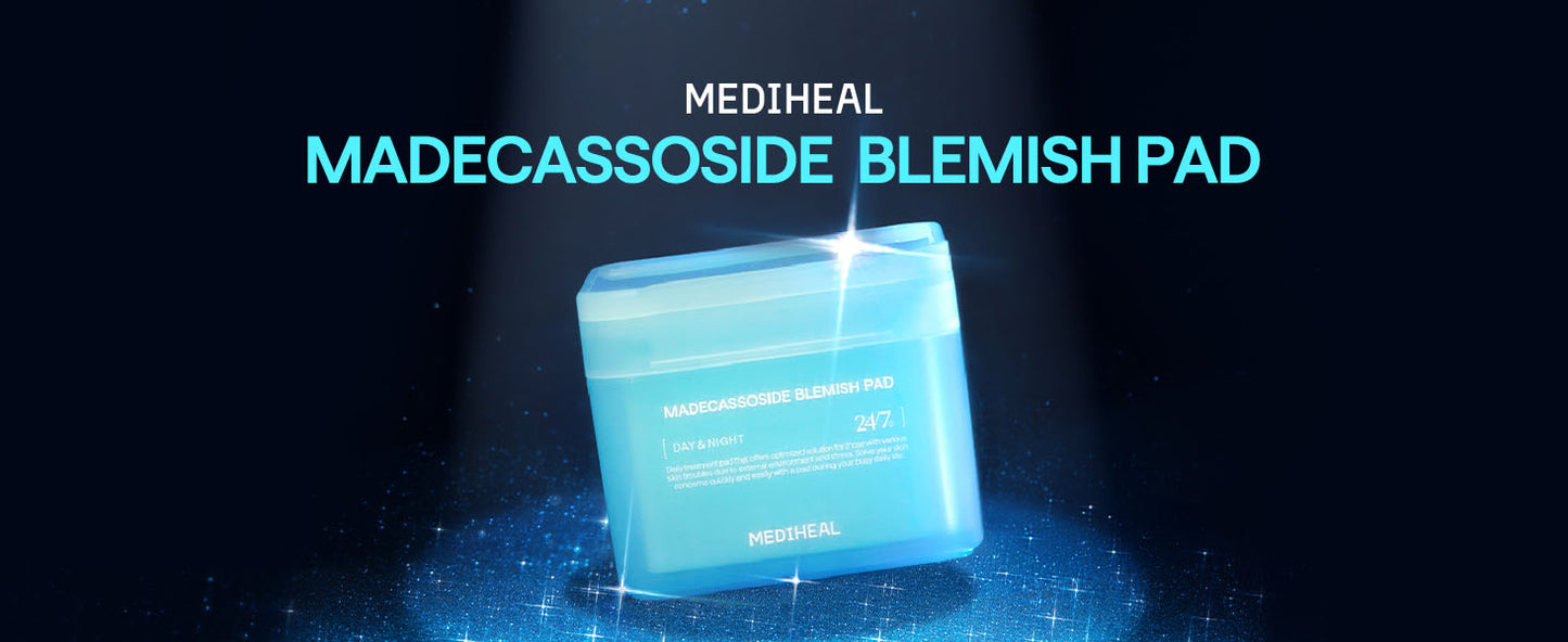 Mediheal Discos de Toner com Madecassoside - com Centella Asiatica para Tratar Manchas e Melhorar o Tom Desigual da Pele - Tecido de Gaze Vegano