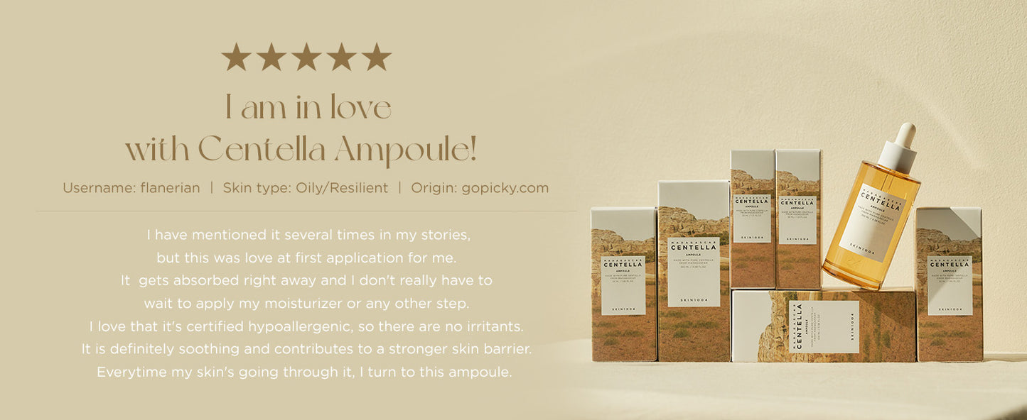 SKIN1004 Sérum Facial Ampola de Centella Asiática de Madagascar 1,85 fl.oz, 55ml, Acalma Pele com Tendência a Acne e Sensível