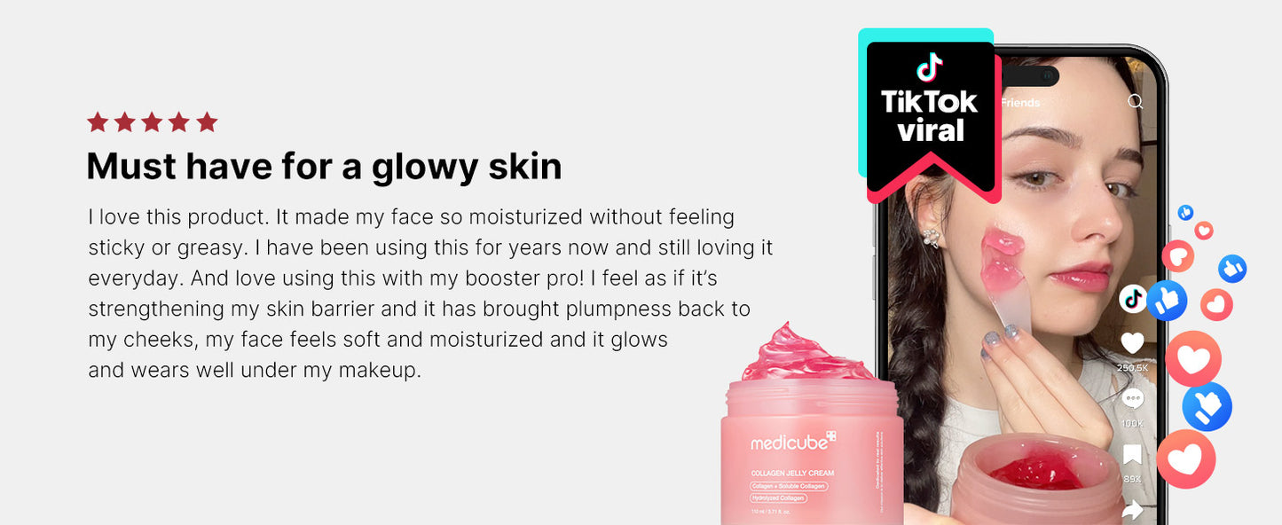 medicube Creme de Gelatina de Colágeno - Niacinamida & Colágeno Hidrolisado Liofilizado - Aumenta a hidratação da barreira da pele e proporciona brilho e aparência levantada por 24h - Cuidados com a pele coreanos (50 ml (Pacote de 1))