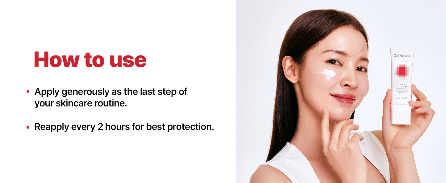  Protetor Solar Facial Cell Fusion C Laser UV Defense SPF 50, Sem Resíduo Branco e Acabamento Matte, Phyto PDRN para Recuperação da Pele, Protetor Solar Coreano para o Rosto, 50ml / 1.69 fl.oz