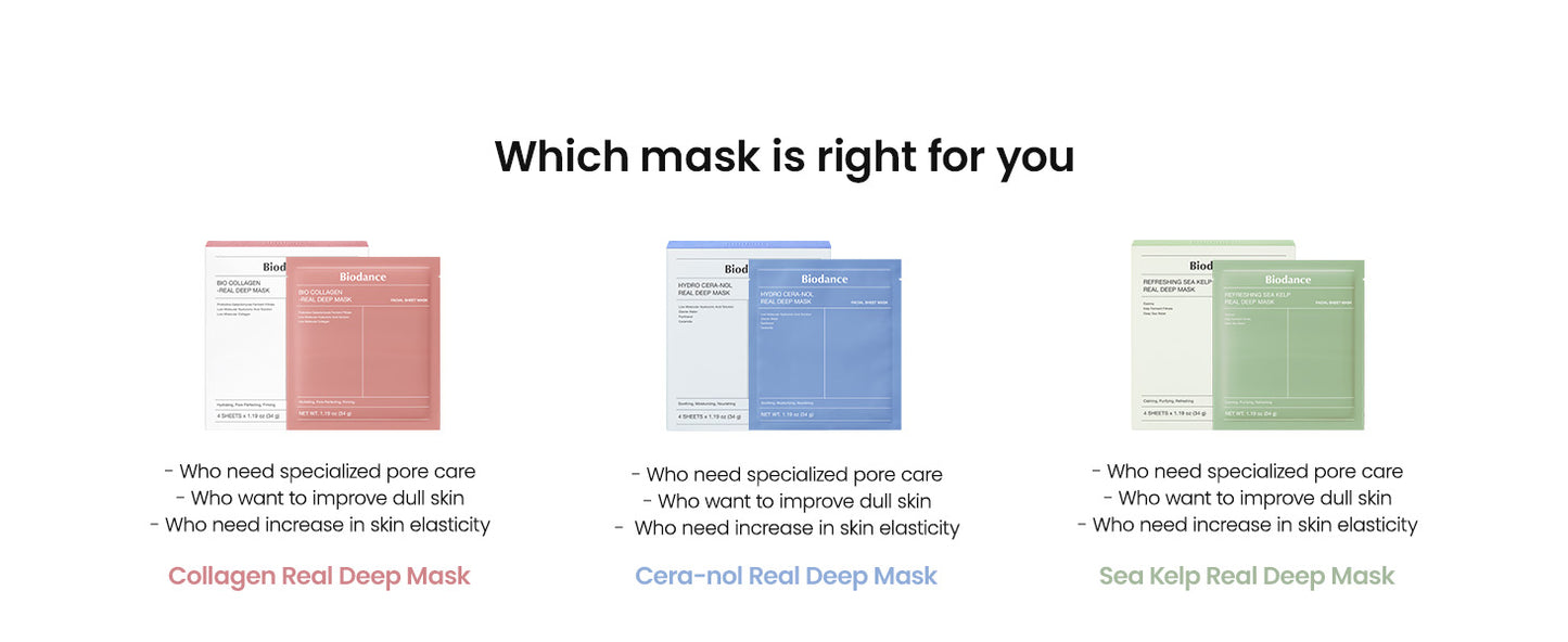 BIODANCE Máscara Real Profunda de Bio-Colágeno, Máscara Hidratante Noturna de Hidrogel, Minimização de Poros, Melhoria da Elasticidade, 34g x4un