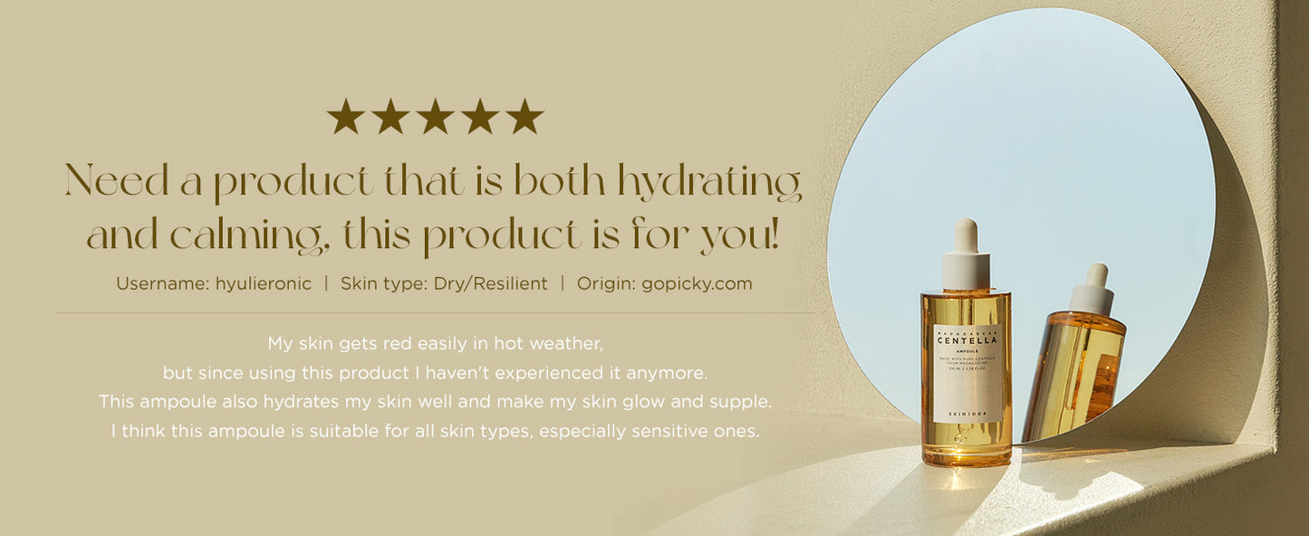 SKIN1004 Sérum Facial Ampola de Centella Asiática de Madagascar 1,85 fl.oz, 55ml, Acalma Pele com Tendência a Acne e Sensível