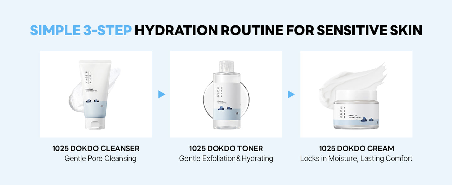 ROUND LAB 1025 Dokdo Cream | Creme Facial, Creme Calmante, Hidratante (80 ml) (Versão Internacional)