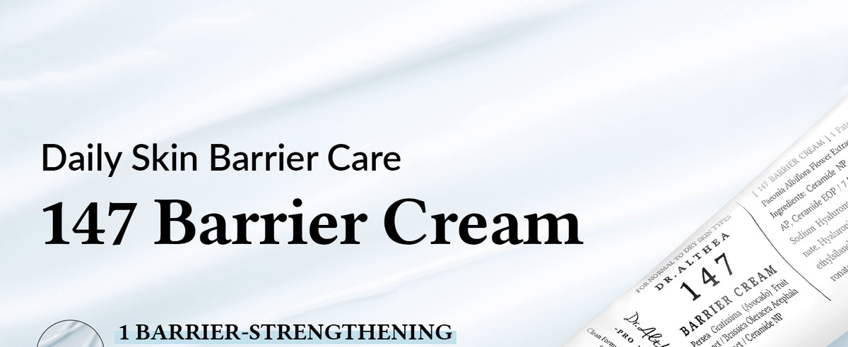 Dr.Althea Crema Barrera 147 | Cuidado Diario de la Barrera Cutánea | Hidratación Profunda con Ácido Hialurónico y Ceramidas | Cuidado Vegano Coreano para Todo Tipo de Piel | 1.7 Fl Oz