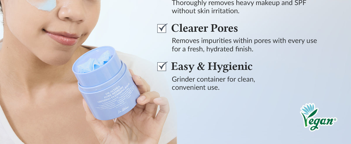Dr.Althea Bálsamo Limpiador Molido Refrescante de Poros | Limpiador de Poros con Extracto de Té Verde | Crema Limpiadora de Maquillaje Higiénica en Un Solo Paso | Para Todo Tipo de Piel | Cuidado de la Piel Vegano Coreano | 1.69 Fl Oz