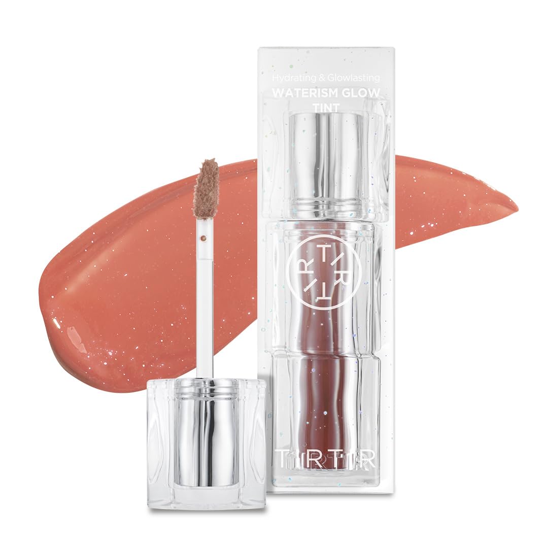 TIRTIR Waterism Brilho Labial Colorido, 4 ml, Brilho Labial Pronto para Beijar, 12H de Longa Duração, Não Pegajoso, Brilho Natural Colorido Coreano Multiuso para Bochechas e Lábios, Presente para Mulheres