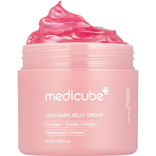 medicube Creme de Gelatina de Colágeno - Niacinamida & Colágeno Hidrolisado Liofilizado - Aumenta a hidratação da barreira da pele e proporciona brilho e aparência levantada por 24h - Cuidados com a pele coreanos (50 ml (Pacote de 1))