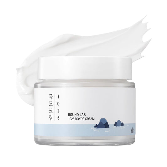 ROUND LAB 1025 Dokdo Cream | Creme Facial, Creme Calmante, Hidratante (80 ml) (Versão Internacional)