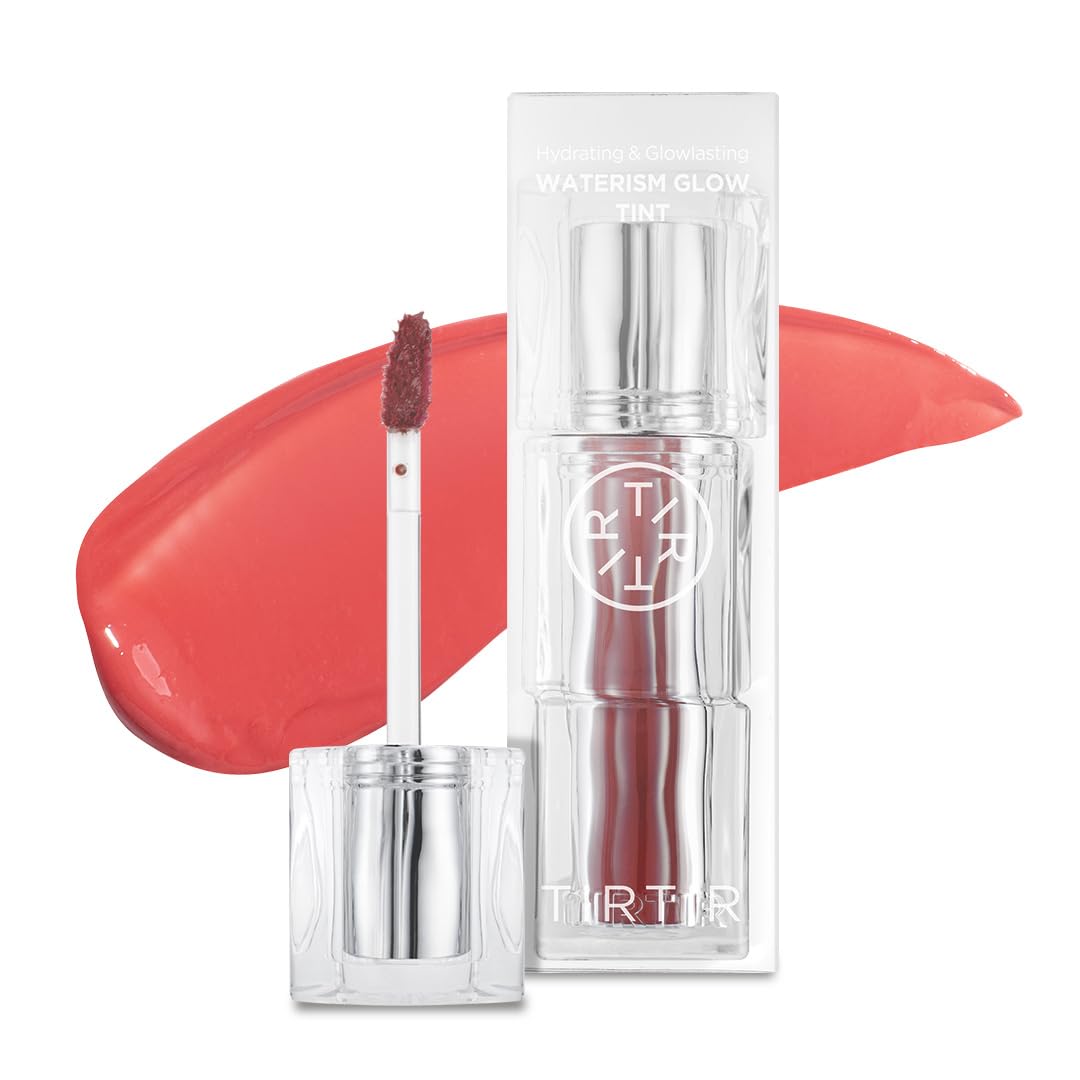 TIRTIR Waterism Brilho Labial Colorido, 4 ml, Brilho Labial Pronto para Beijar, 12H de Longa Duração, Não Pegajoso, Brilho Natural Colorido Coreano Multiuso para Bochechas e Lábios, Presente para Mulheres