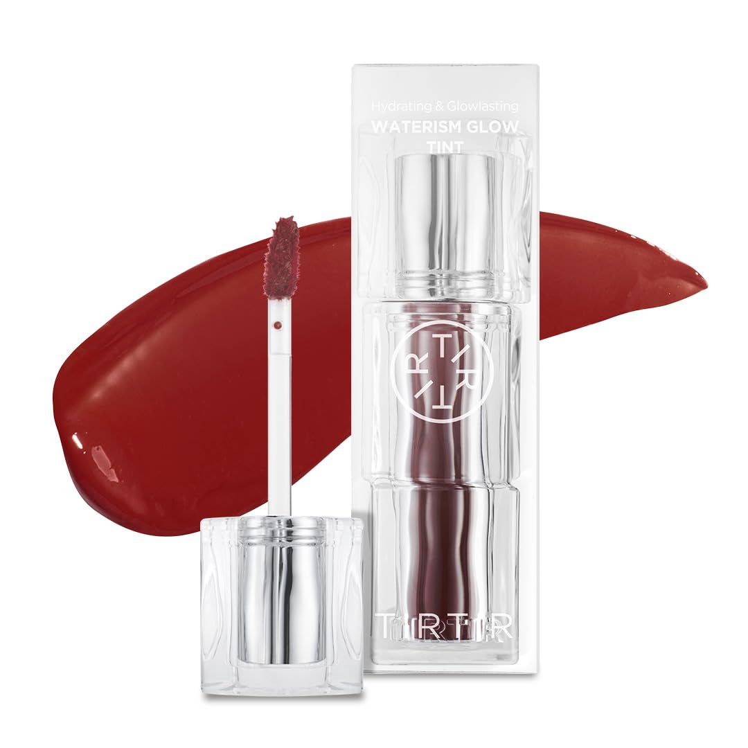 TIRTIR Waterism Brilho Labial Colorido, 4 ml, Brilho Labial Pronto para Beijar, 12H de Longa Duração, Não Pegajoso, Brilho Natural Colorido Coreano Multiuso para Bochechas e Lábios, Presente para Mulheres