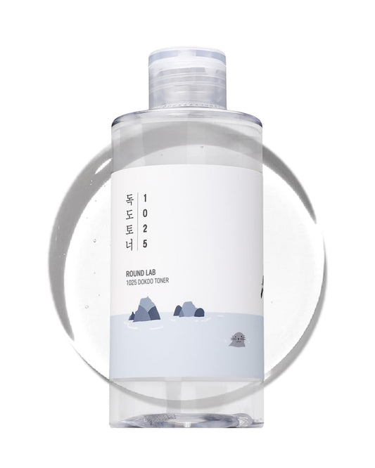 ROUND LAB Toner 1025 Dokdo 200 ml, Controle de Oleosidade e Redução do Excesso de Sebo, Tônico Facial Esfoliante Suave, Água do Mar Profundo para Hidratação, Acabamento Suave Sem Pegajosidade, Cuidados com a Pele Coreana