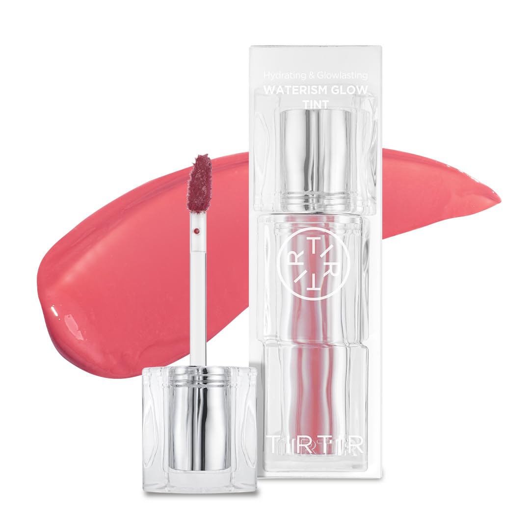 TIRTIR Waterism Brilho Labial Colorido, 4 ml, Brilho Labial Pronto para Beijar, 12H de Longa Duração, Não Pegajoso, Brilho Natural Colorido Coreano Multiuso para Bochechas e Lábios, Presente para Mulheres