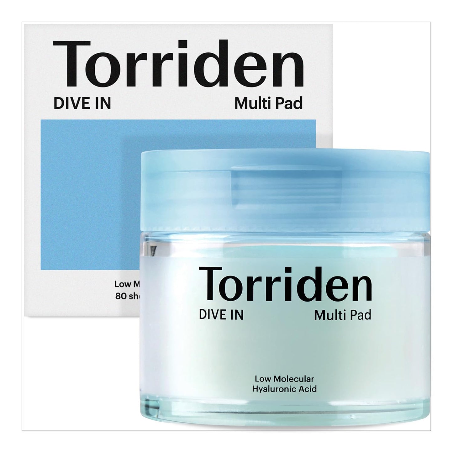 Torriden DIVE IN Multi Pad (80 pads) | Discos Faciais Infundidos com Sérum para Resfriar, Acalmar e Hidratar Máscaras Pontuais | Ácido Hialurônico, Pantenol, Alantoína