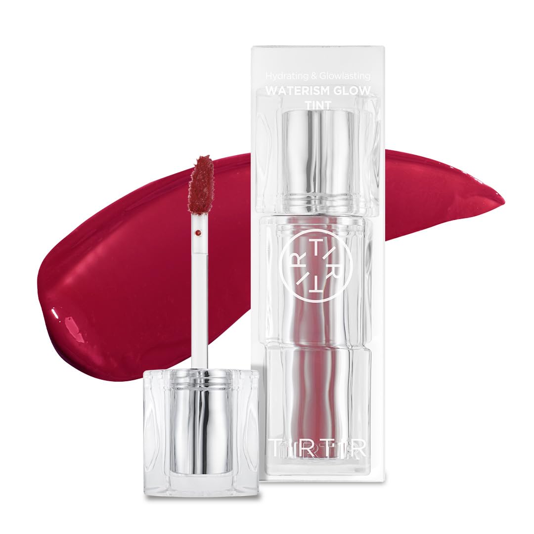 TIRTIR Waterism Brilho Labial Colorido, 4 ml, Brilho Labial Pronto para Beijar, 12H de Longa Duração, Não Pegajoso, Brilho Natural Colorido Coreano Multiuso para Bochechas e Lábios, Presente para Mulheres