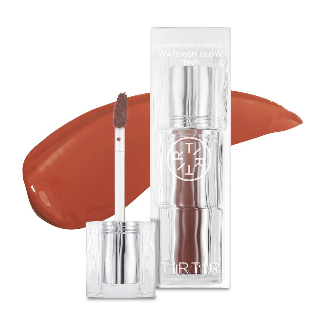 TIRTIR Waterism Brilho Labial Colorido, 4 ml, Brilho Labial Pronto para Beijar, 12H de Longa Duração, Não Pegajoso, Brilho Natural Colorido Coreano Multiuso para Bochechas e Lábios, Presente para Mulheres