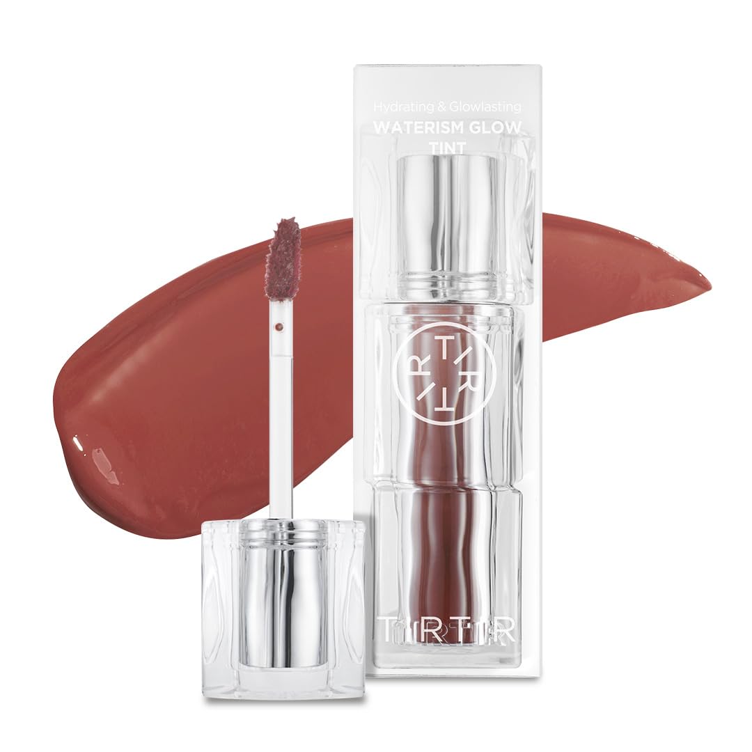 TIRTIR Waterism Brilho Labial Colorido, 4 ml, Brilho Labial Pronto para Beijar, 12H de Longa Duração, Não Pegajoso, Brilho Natural Colorido Coreano Multiuso para Bochechas e Lábios, Presente para Mulheres